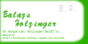 balazs holzinger business card